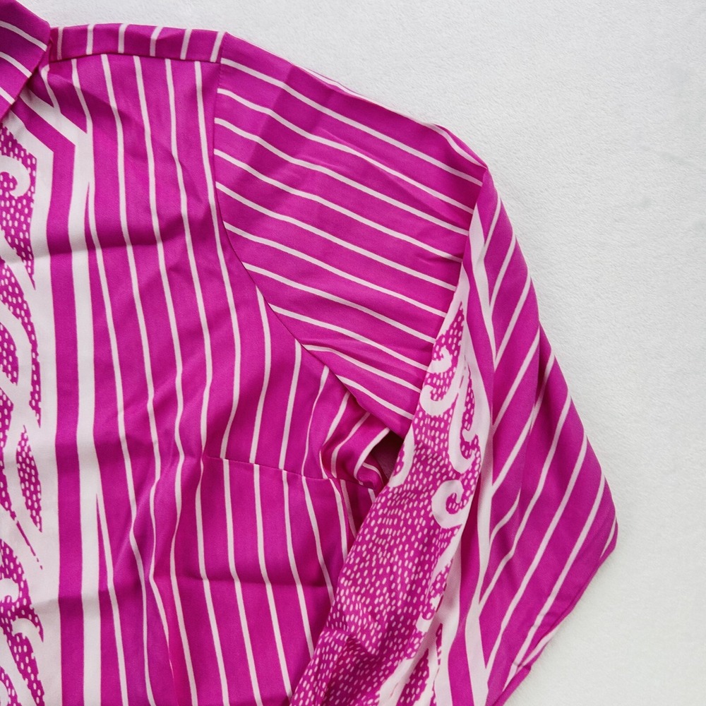 Bob Mackie Shirt Womens Extra Large Pink Button Up Western Cowboy Ladies NEW! - Picture 15 of 16